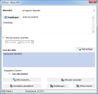 Microsoft Outlook Add-In/PlugIn f�r den Versand von Massen-SMS, Einzel-SMS und Serien-SMS